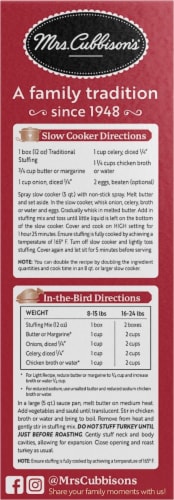 Mrs. Cubbison's Seasoned Traditional Stuffing Perspective: left