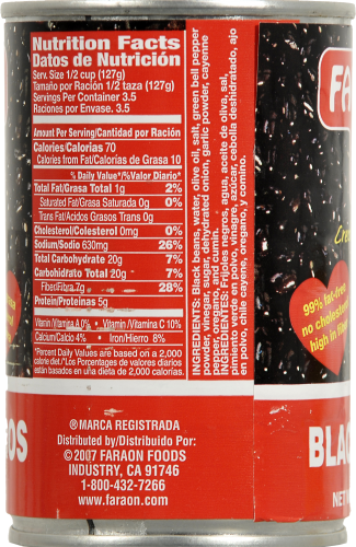 Faraon Black Beans Perspective: left
