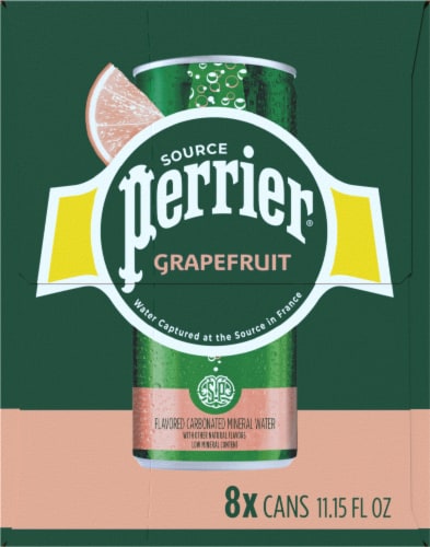 Perrier® Pink Grapefruit Carbonated Mineral Water Perspective: left
