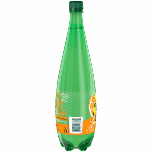 Perrier L'Orange Sparkling Natural Mineral Water Perspective: left