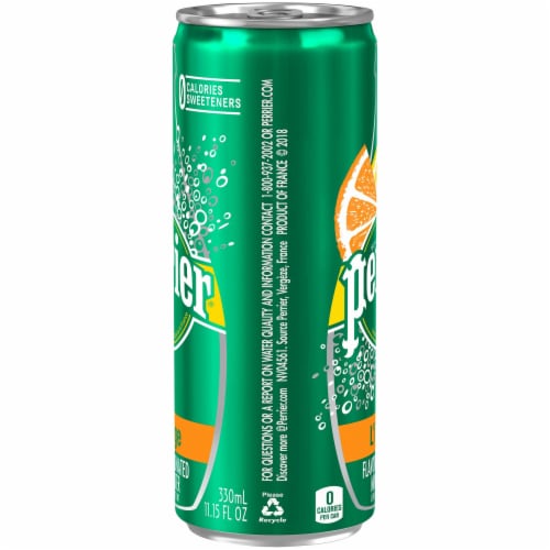 Perrier L'Orange Lemon Orange Sparkling Natural Mineral Water Perspective: left