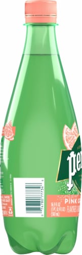 Perrier Pink Grapefruit Sparkling Natural Mineral Water Perspective: left