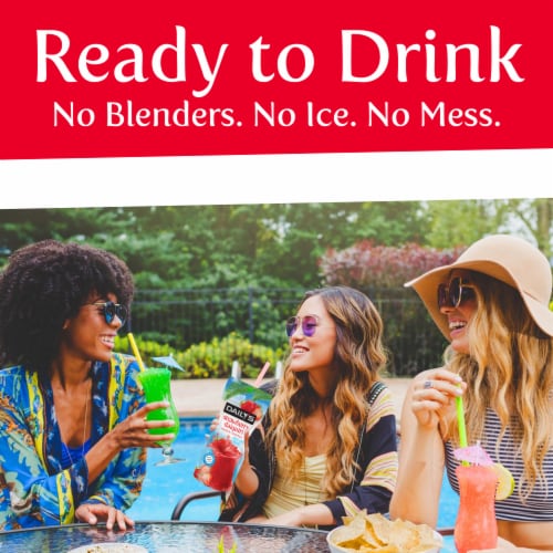 Daily's® Strawberry Daiquiri Frozen Ready to Drink Cocktail Single Pouch Perspective: left