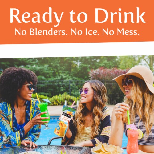 Daily's® Peach on the Beach Frozen Ready to Drink Cocktail Single Pouch Perspective: left