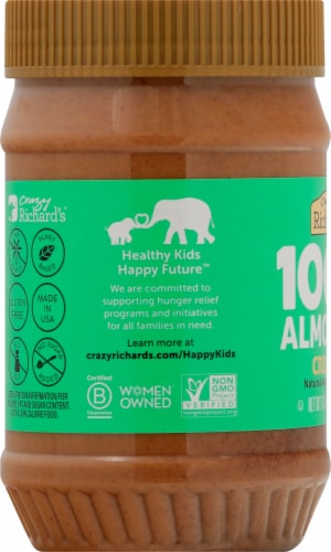 Crazy Richard's® 100% Almonds Creamy Natural Almond Butter Perspective: left