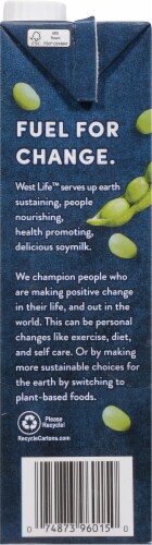 West Life Organic Unsweetened Plain Soymilk Perspective: left