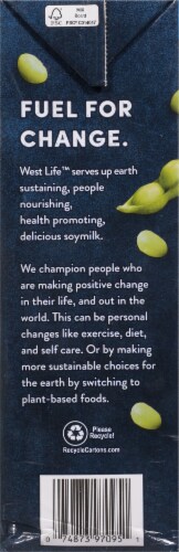 West Life™ Organic Unsweetened Plain Soymilk Perspective: left