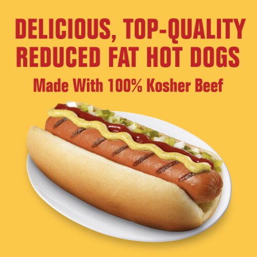 Hebrew National Reduced Fat Beef Franks Hot Dogs Perspective: left