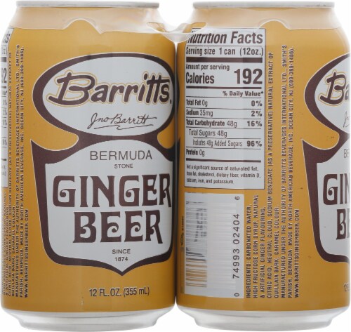 Barritt's Ginger Beer 4 Pack Perspective: left