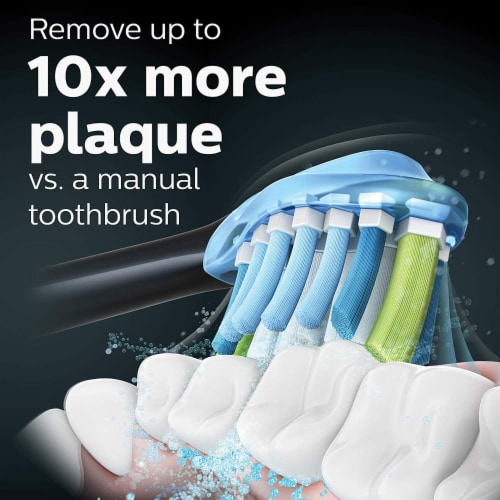 Philips Sonicare Black ExpertClean 7300 Rechargeable Electric Toothbrush Perspective: left