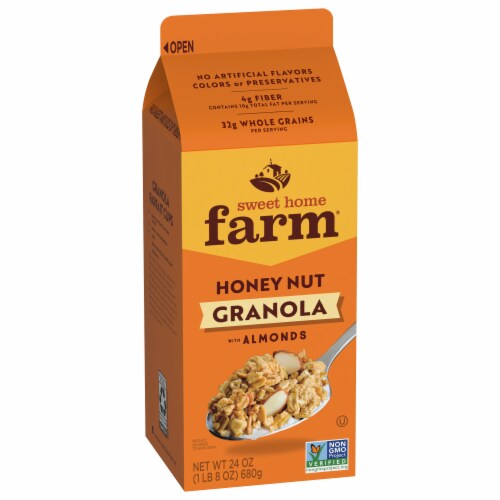 Sweet Home Farm Honey Nut Granola with Almonds Perspective: left
