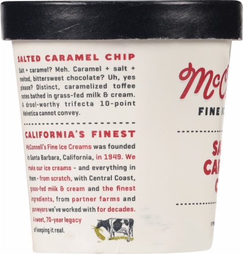 McConnell's® Salted Caramel Chip Ice Cream Pint Perspective: left