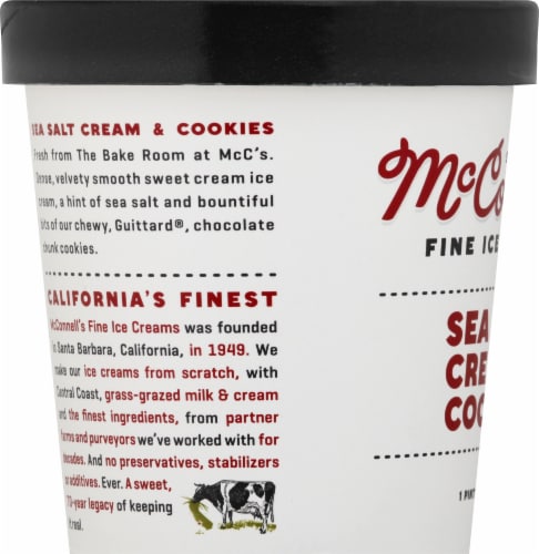 McConnell's Salted Cream & Cookie Ice Cream Perspective: left