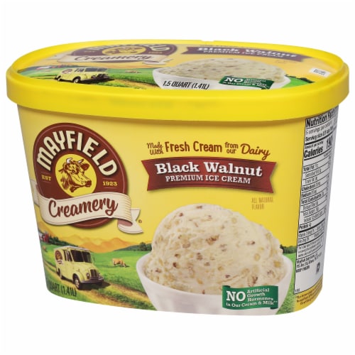 Mayfield Creamery Premium Black Walnut Ice Cream Perspective: left