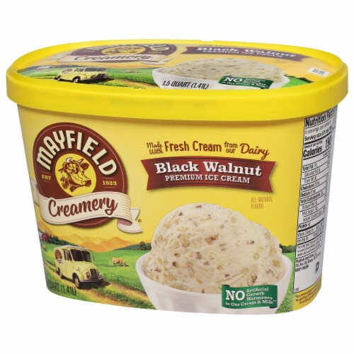 Mayfield Creamery Premium Black Walnut Ice Cream Perspective: left