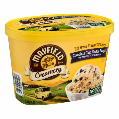 Mayfield Creamery Chocolate Chip Cookie Dough Ice Cream Perspective: left