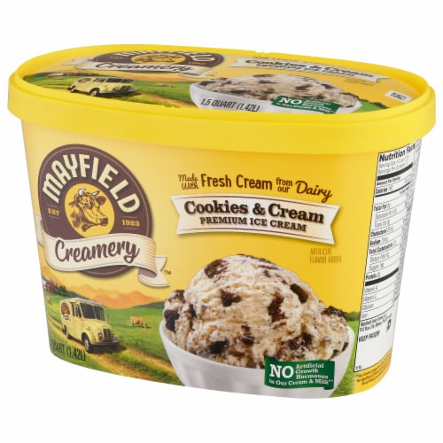 Mayfield Creamery Cookies & Cream Ice Cream Tub Perspective: left