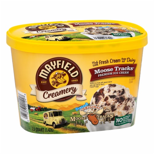 Mayfield Creamery® Moose Tracks® Ice Cream Tub Perspective: left