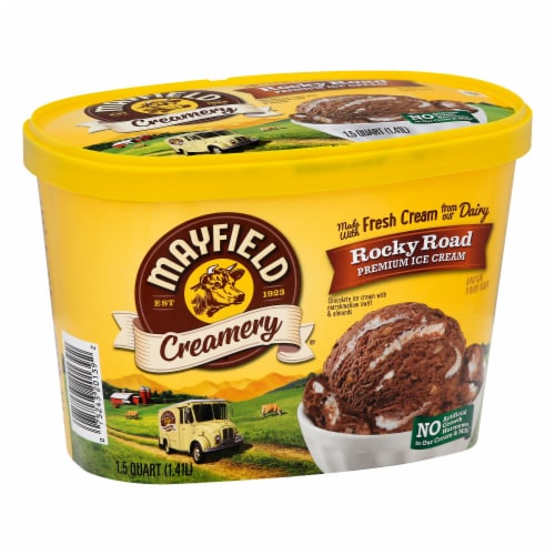 Mayfield Creamery® Rocky Road Ice Cream Tub Perspective: left