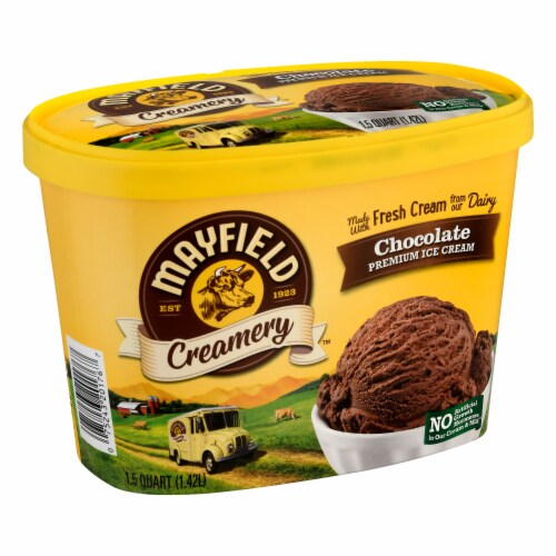 Mayfield Creamery Chocolate Ice Cream Perspective: left