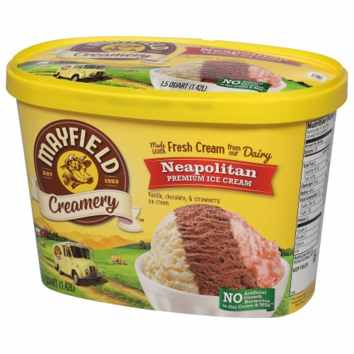 Mayfield Creamery® Neapolitan Ice Cream Tub Perspective: left