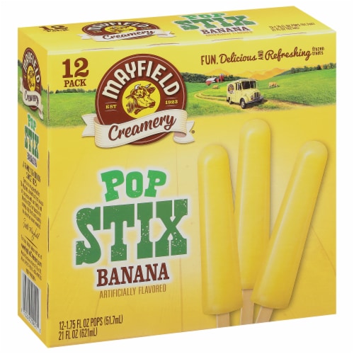 Mayfield Creamery® Pop Stix Banana Multipack Frozen Snack Ice Pop Perspective: left
