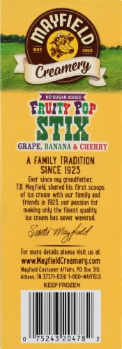 Mayfield No Sugar Added Fruit Pops Perspective: left