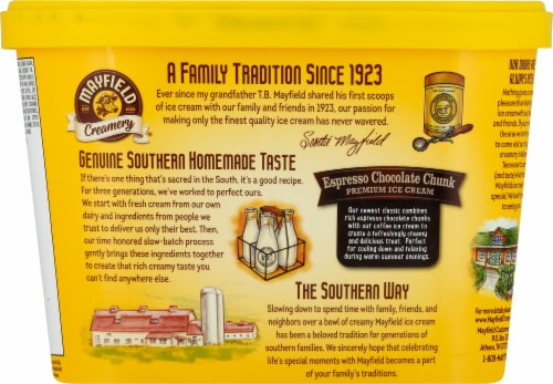 Mayfield Espresso Chocolate Chunk Premium Ice Cream Perspective: left