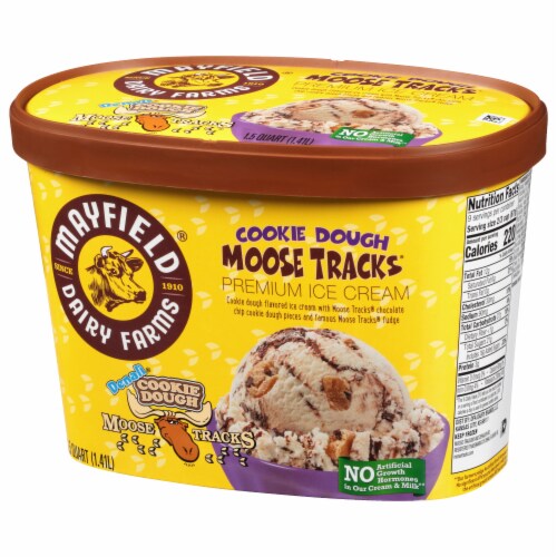 Mayfield Moose Tracks Cookie Dough Ice Cream Perspective: left