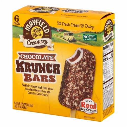 Mayfield Creamery Chocolate Krunch Bars Ice Cream Bars Perspective: left