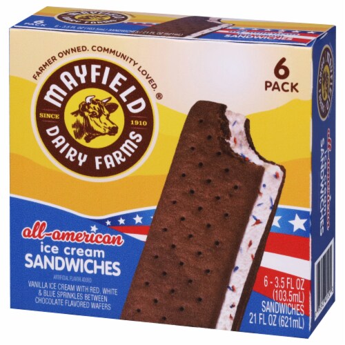 Mayfield Dairy Farms All-American Ice Cream Sandwiches Perspective: left