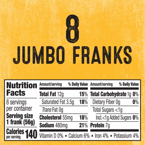 Foster Farms Jumbo Turkey Franks Perspective: left