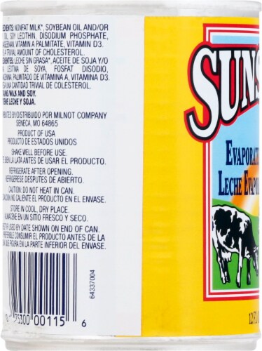 Sunshine Evaported Milk Perspective: left