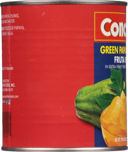 Conchita® Green papaya Chunks in Extra Heavy Syrup Can Perspective: left