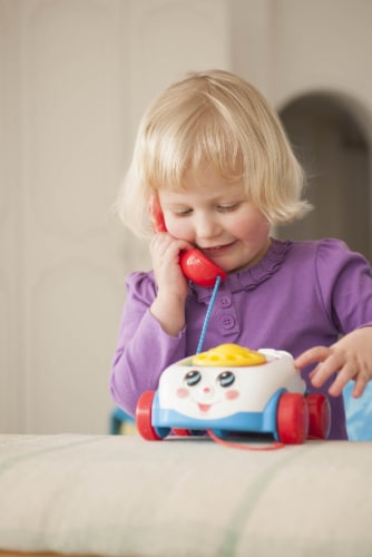 Fisher-Price Brilliant Basics Retro Chatter Telephone Perspective: left