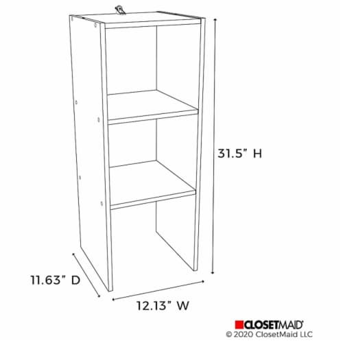 Closetmaid Decorative Home Stackable 2-Cube Cubeicals Organizer Storage, White Perspective: left