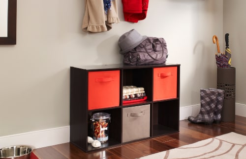 ClosetMaid Cubeicals Stackable 6-Cube Organizer - Espresso Perspective: left
