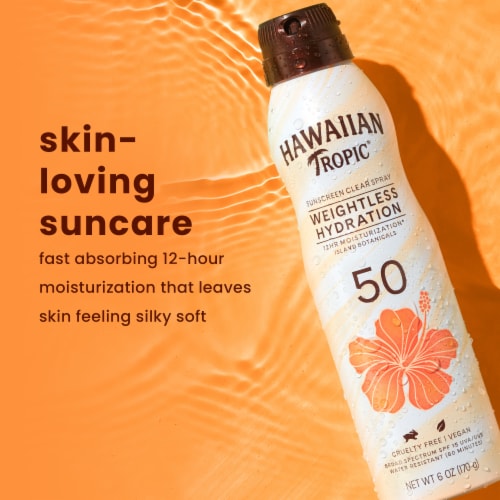Hawaiian Tropic® Weightless Hydration Sunscreen Spray SPF 50 Perspective: left
