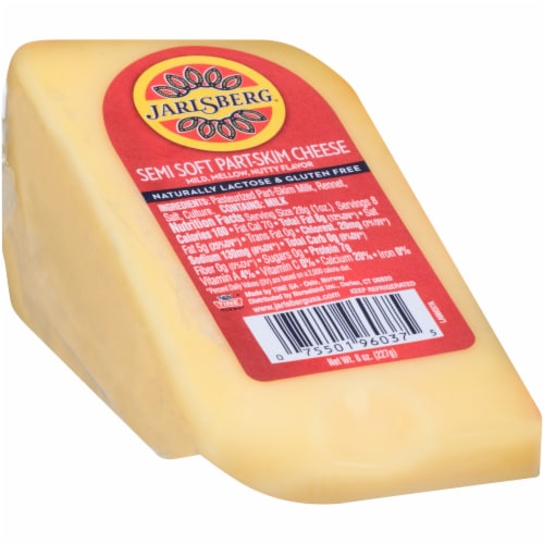 Jarlsberg Semi Soft Part-Skim Wedge Cheese Perspective: left