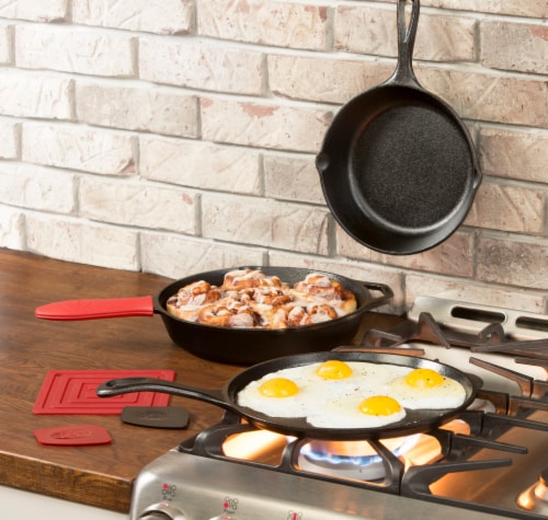 Lodge Essential Skillet And Griddle Set Cast Iron Perspective: left