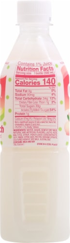 Calpico® White Peach Non-Carbonated Soft Drink Perspective: left
