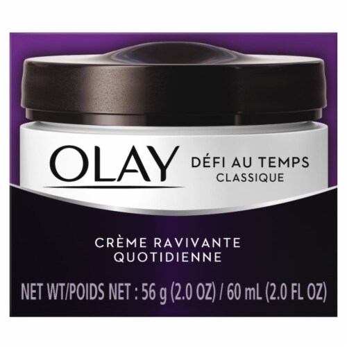 Olay Age Defying Classic Face Cream Daily Renewal Oil-Free Formula Perspective: left