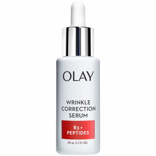 Olay Vitamin B3 + Collagen Peptides Wrinkle Correction Serum Perspective: left