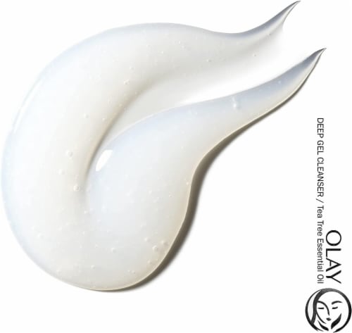 Olay Deep Gel Face Wash with Tea Tree Essential Oil Perspective: left