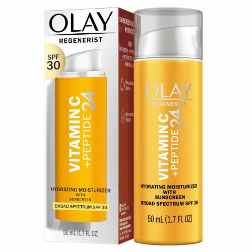 Olay Regenerist Vitamin C + Peptide 24 SPF 30 Face Moisturizer Perspective: left