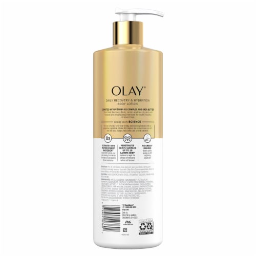 Olay Daily Hand & Body Lotion with Recovery & Hydration Shea Butter Perspective: left