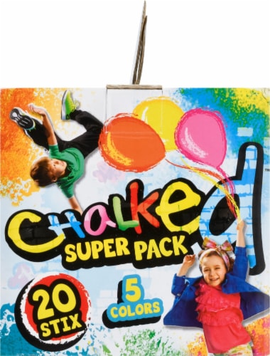 JA-RU Chalked Super Pack Sidewalk Chalk Perspective: left