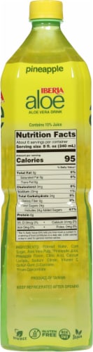 Iberia Pineapple Aloe Vera Drink with Pure Aloe Pulp 50.8 fl oz Perspective: left