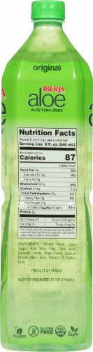 Iberia Original Aloe Vera Drink with Pure Aloe Pulp 50.8 fl oz Perspective: left