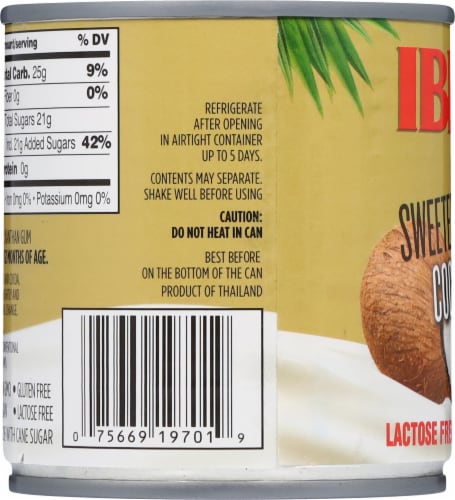 Iberia Condensed Sweetened Coconut Milk 11.6 oz Perspective: left